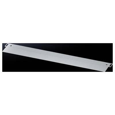 Aluminium metal strip with holes at both ends, on a black background.