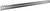 Metal rail with symmetrical holes, suitable for mounting electrical components in distribution boxes.
