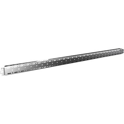 Metal rail with holes, for mechanical or electrical mounting.