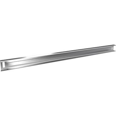 Long, silver metal component with rectangular cutouts at the ends, likely used as a supporting element or rail.