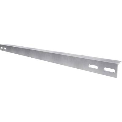A long, rectangular metal bar with two large recesses at one end.