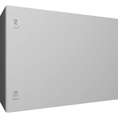 Rectangular grey metal box with two round switches on the left side.