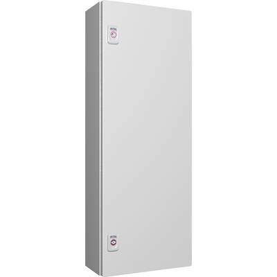 A plain, white wardrobe with two small, square door handles at the top and bottom.
