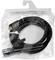 A black hose in a transparent plastic packaging with a hook opening, suitable for industrial applications.