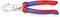 Side cutters made of chrome-vanadium steel with red and blue handle, suitable for piano wire up to 2.5 mm.
