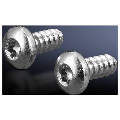 Two silver cross-head screws lying diagonally against a dark background.