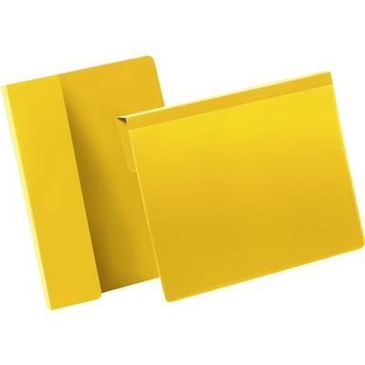 Two yellow folders, one slightly open, the other closed.
