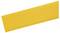 A yellow rectangle with a textured surface, diagonally oriented.