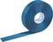 A roll of blue adhesive tape with an unrolled section of tape, on a white background.