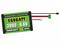 Battery illustration with the inscription 'RECHARGEABLE LITHIUM BATTERY EGOBATT 3000 - 6.6V PREMIUM QUALITY 25C LiFePo4', with three cables leading from the battery connection.