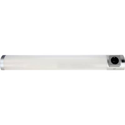 White, cylindrical LED light with a black switch on the right side, suitable for energy-efficient indoor lighting.