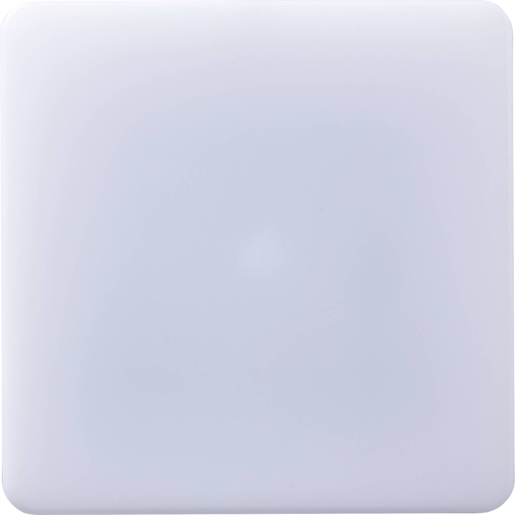 White, square surface with rounded corners.