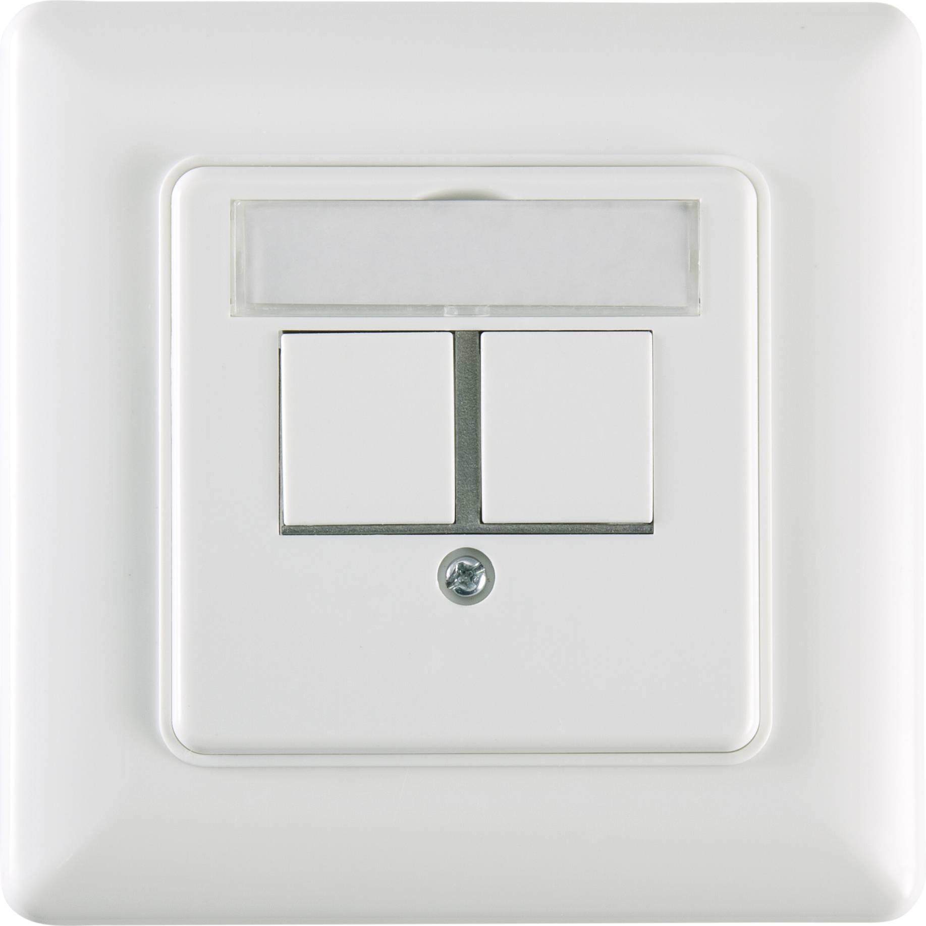 Renkforce Faceplate Fixing holes 2 ports White