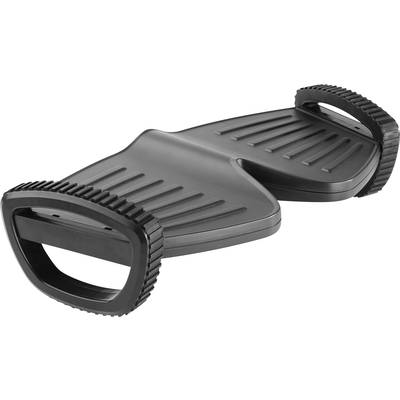 An ergonomic foot cushion with a non-slip surface and rounded edges, ideal for supporting a comfortable foot position at a desk.