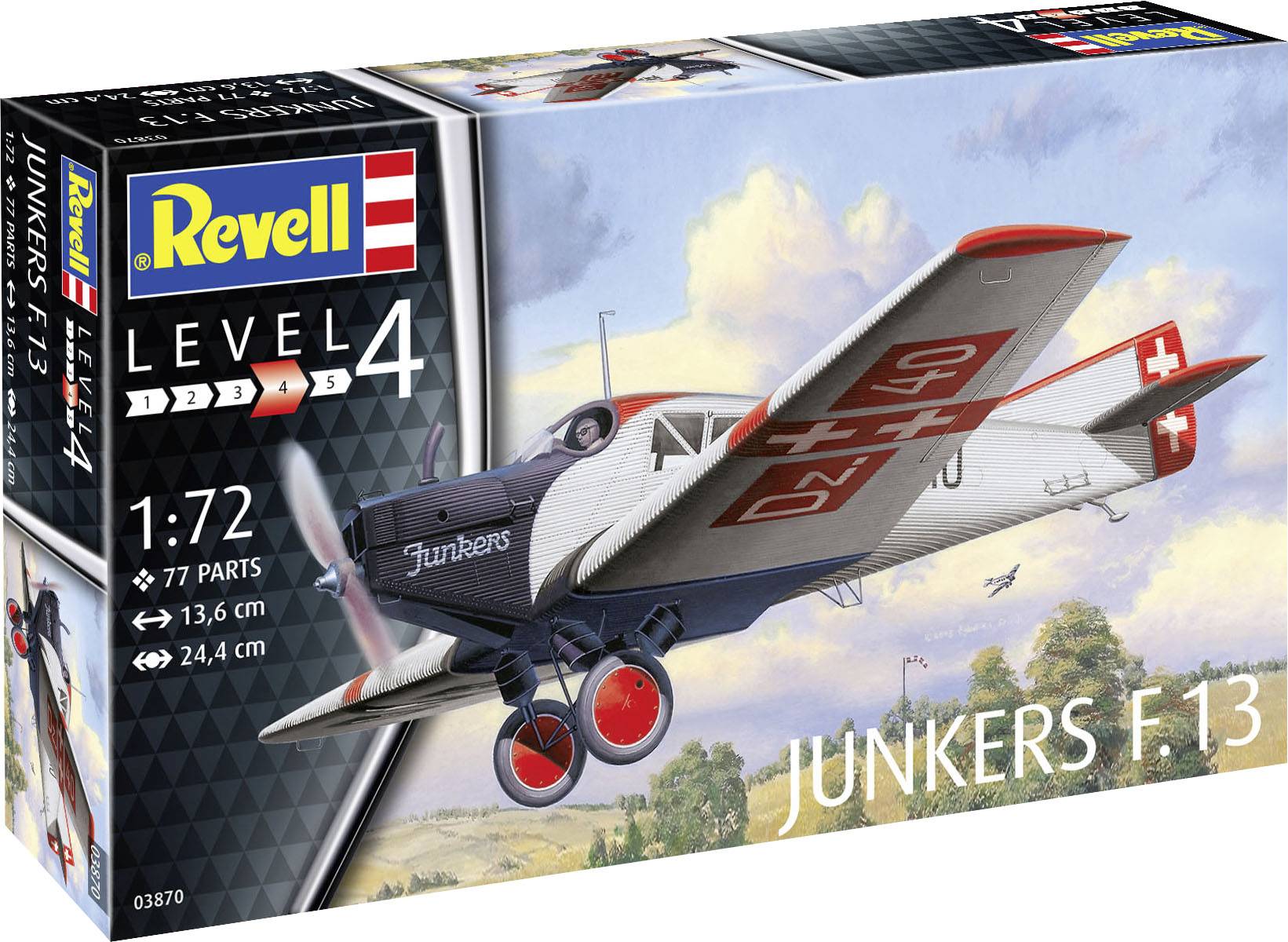 Revell 03870 Junkers F.13 Model aircraft assembly kit 1:72-3