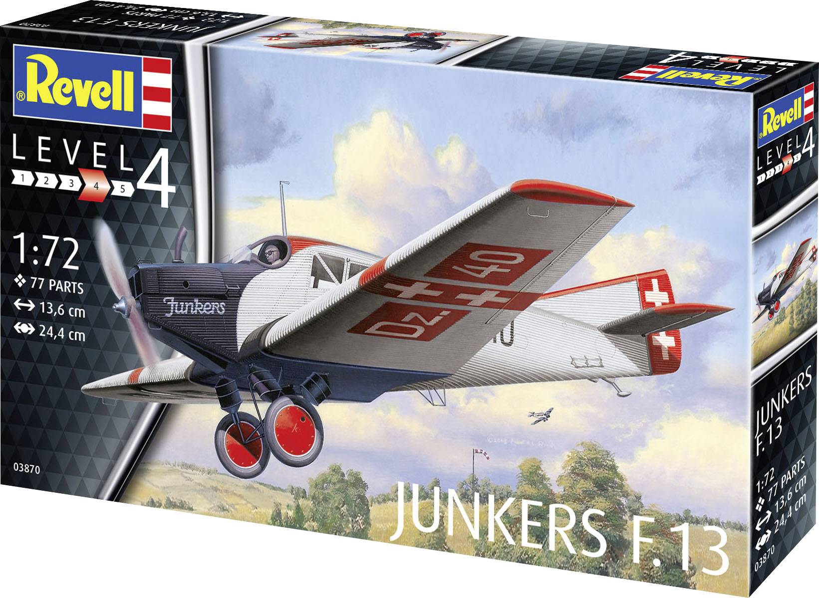 Revell 03870 Junkers F.13 Model aircraft assembly kit 1:72-4