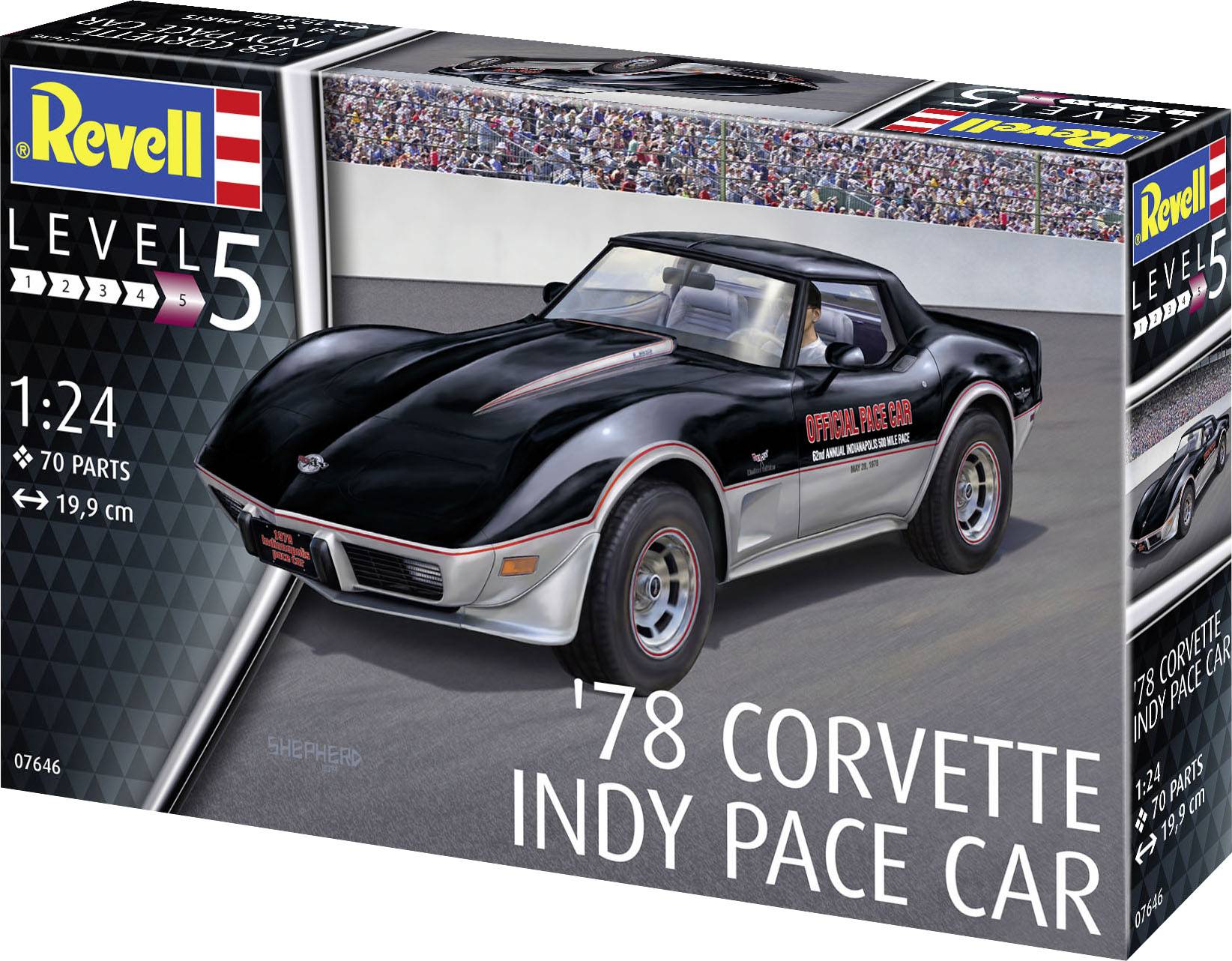 Revell 07646 '78 Corvette Indy Pace Car Model car assembly kit 1:24-4