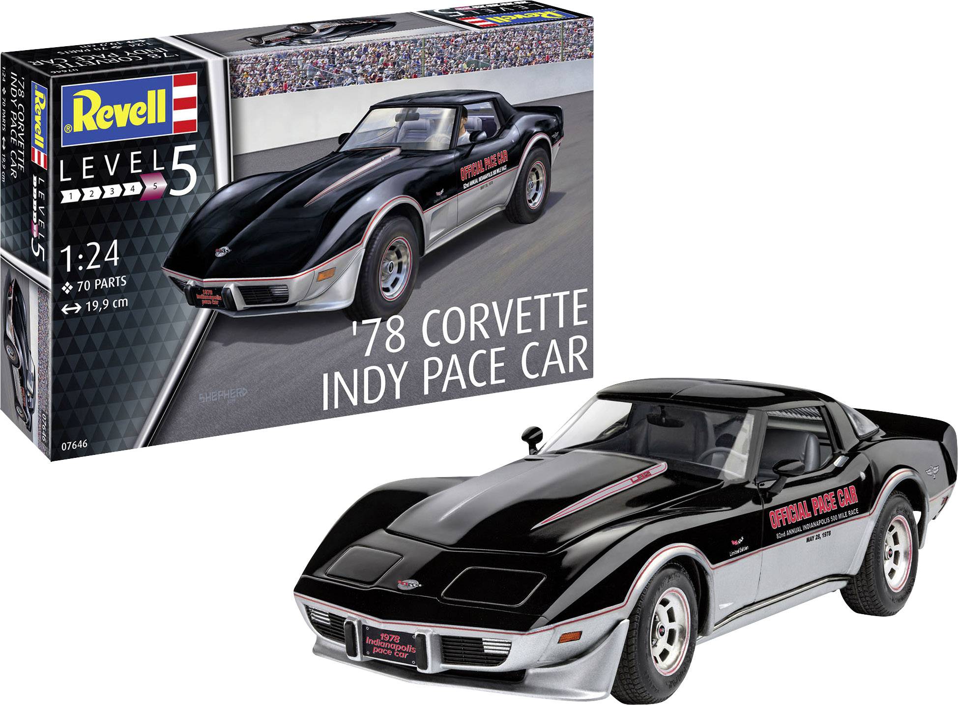 Revell 07646 '78 Corvette Indy Pace Car Model car assembly kit 1:24-10