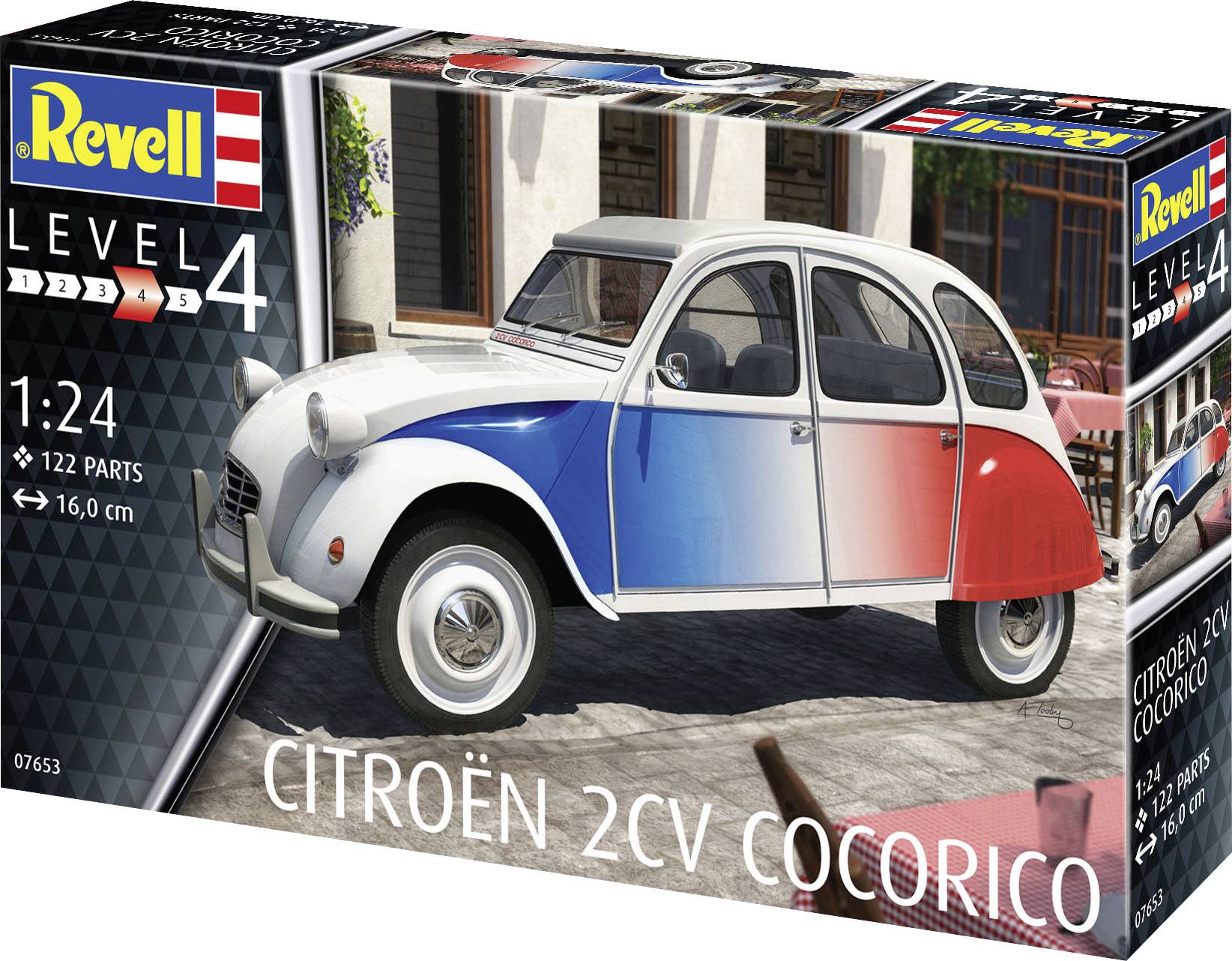 Revell 07653 Citroën 2 CV Cocorico Model car assembly kit 1:24-3