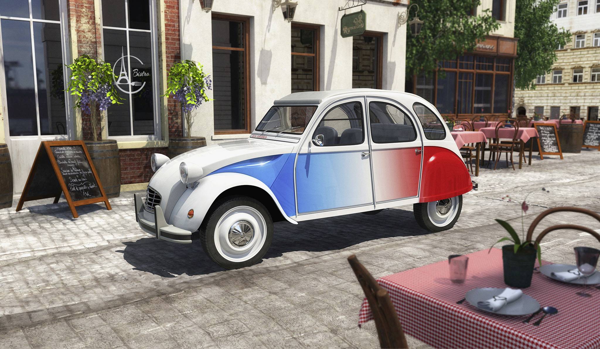 Revell 07653 Citroën 2 CV Cocorico Model car assembly kit 1:24-5