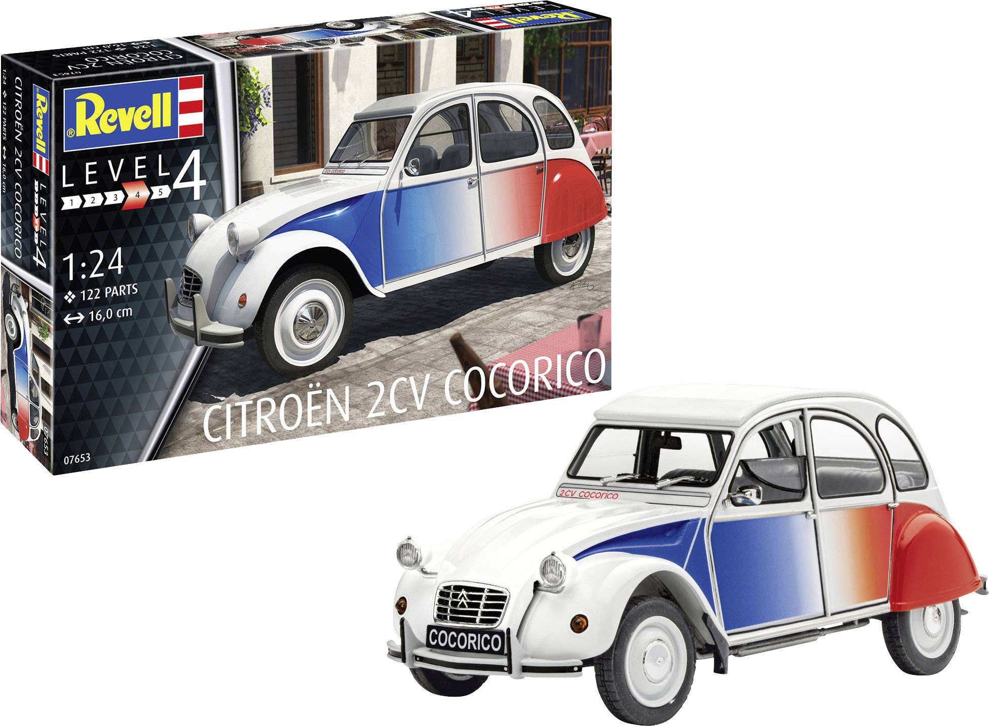 Revell 07653 Citroën 2 CV Cocorico Model car assembly kit 1:24-9