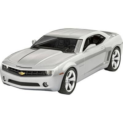 A silver sports car with modern lines and a Chevrolet badge on the radiator grille, shown from an angled front perspective.