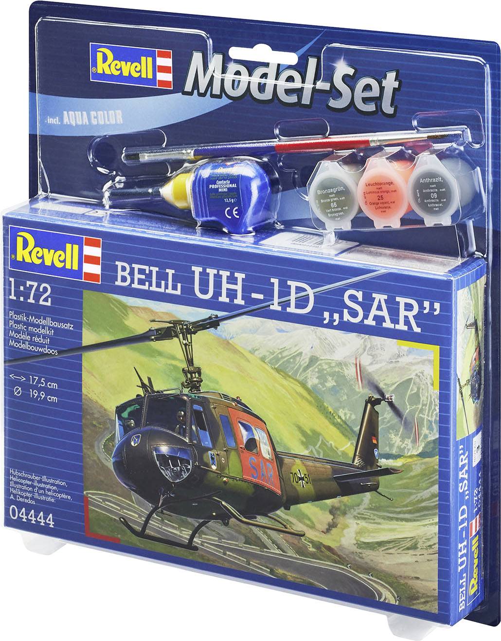 Revell 64444 Bell UH-1D "SAR" Helicopter assembly kit 1:72-1