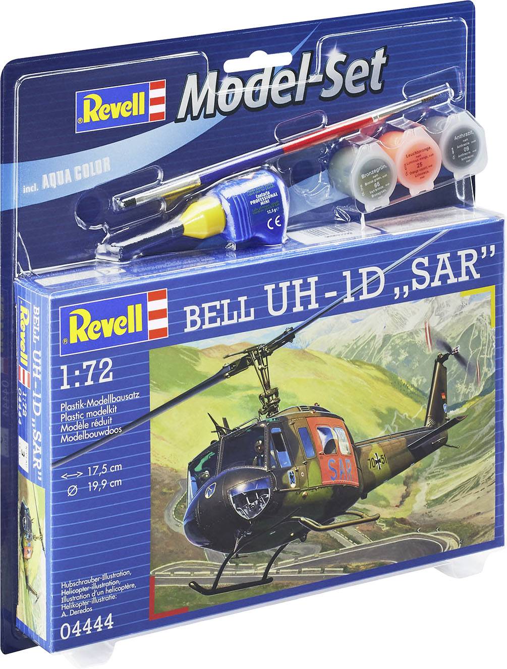 Revell 64444 Bell UH-1D "SAR" Helicopter assembly kit 1:72-3