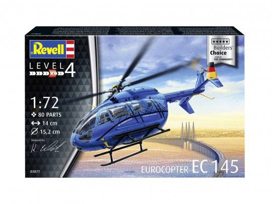 Revell 63877 EC 145 "Builders Choice" Helicopter assembly kit 1:72-1