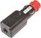 A black adaptor plug with a red end and a printed '15A' marking. Suitable for electrical applications.