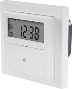 Sygonix SY-4504968 Flush mount timer/power strip digital  7 day mode  1800 W  Count-down mode, incl. surface-mount bracket, ON/OFF function, Progammable, RND mode, Power reserve