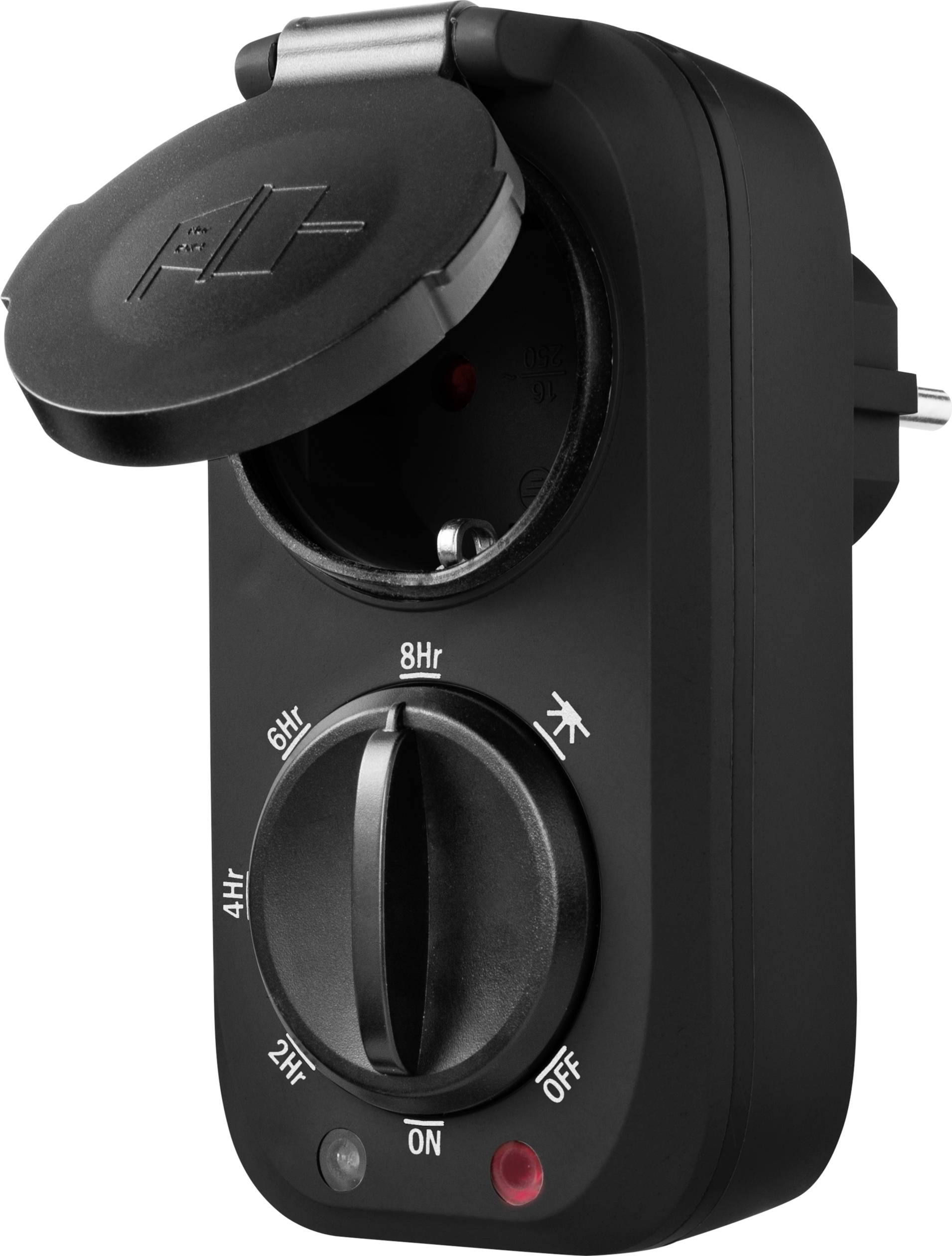 Sygonix SY-4504972 Timer/power strip analogue 24h mode 3680 W IP44 Count-down mode, ON/OFF function, Twilight switch-1