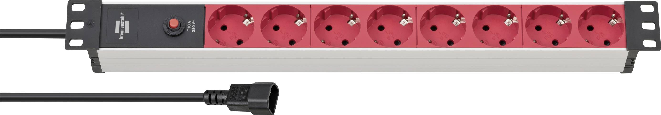 Brennenstuhl 1390007118 19" power strip Black, Silver C13 connector 1 pc(s)