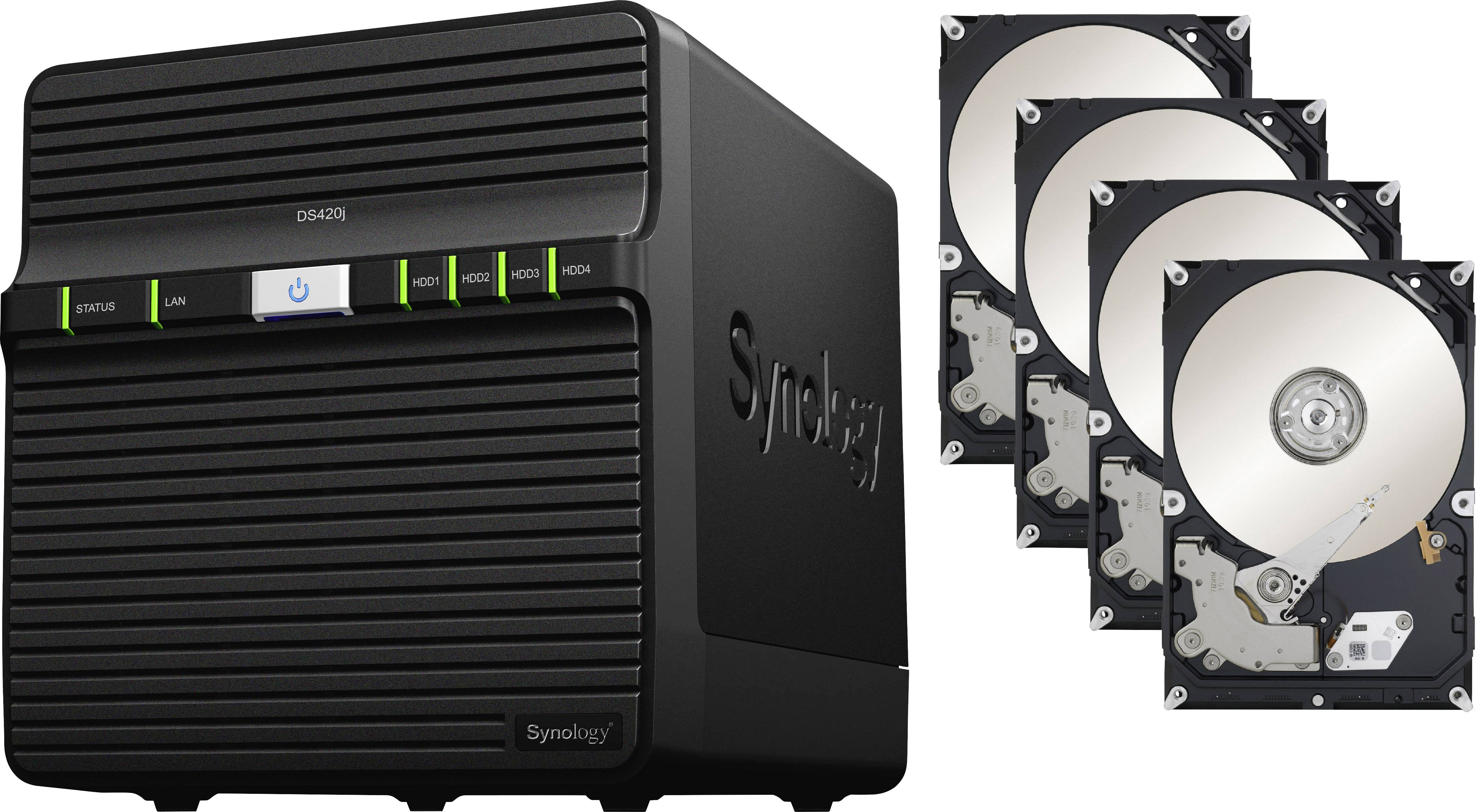 Synology DiskStation DS420j NAS server 32 TB 4 Bay built-in 4x 8TB DS420J 32TB (4x8TB)