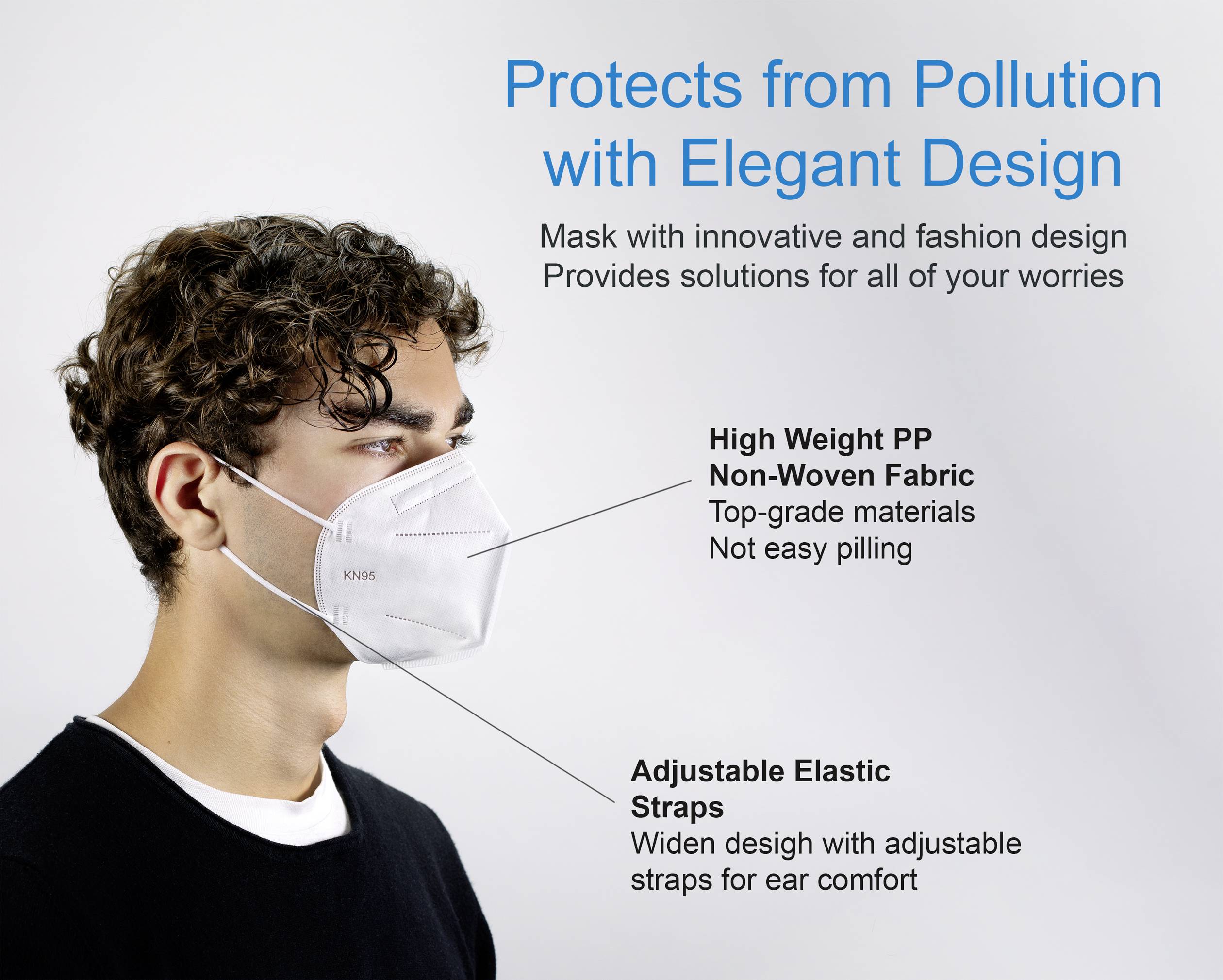 COVID19grade face mask 5 pc(s) KN95 Approved by ift Rosenheim GmbH