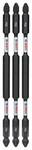 Double blade screwdriver bit set impact control, 3-part, PZ2-PZ2, 150 mm