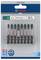 A package with 8 Bosch PRO Impact Bits, marked in various sizes and colors, suitable for universal applications.