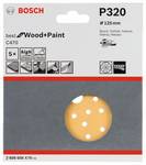 Sanding sheet C470, 125 mm, 320, multi-hole, hook-and-loop, 5er pack