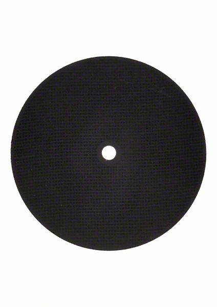 Black grinding disc with a central hole, used for grinding or cutting materials in craft or industrial applications.