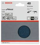 Sanding sheet F550, Expert for Metal, 115 mm, 40, unperforated, hook-and-loop, 5er pack
