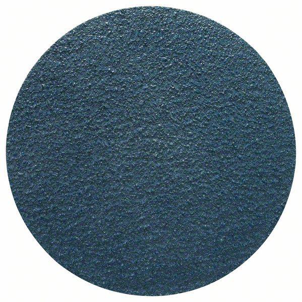 A round, coarse-grained grinding attachment in dark grey, often used for grinding or polishing surfaces.
