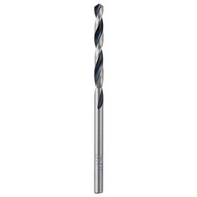 Metal drill with a spiral cutting edge, against a white background. Primary tool for drilling holes in hard materials.