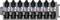 A set of ten Bosch PH2 screwdriver bits, black with a blue ring and red logo, in a grey plastic holder.