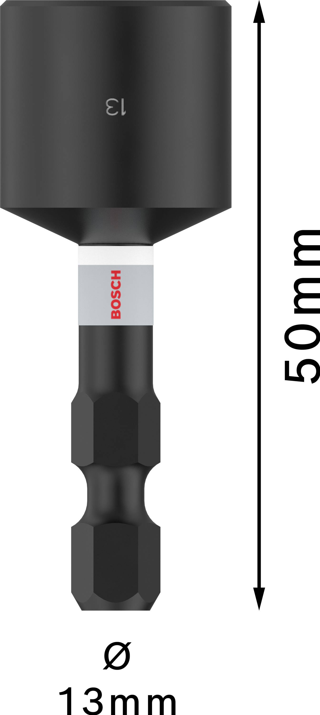Bosch drill bit, 50 mm length, 13 mm diameter.