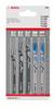 Bosch Accessories 2608667857 Jigsaw blade set Wood and Metal Basic, 5-part, single-cam shaft 5 pc(s)
