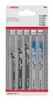 Jigsaw blade set Wood and Metal Basic, 5-part, single-cam shaft