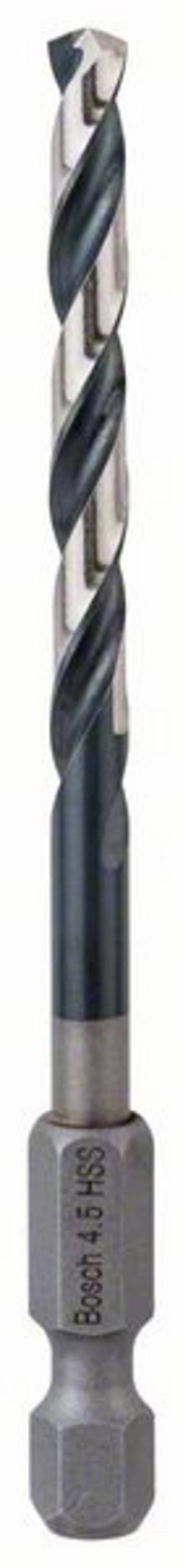 Bosch Accessories 2608577055 Metallbohrer PRO Impact 4,5mm HSS-G Länge 47/87mm 6kant Schaft 1/4" HSS-G Metal twist drill bit 4.5 mm Total length 87 mm Hex shank 1 pc(s)