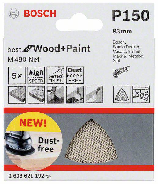 Bosch Accessories 2608621192 Delta grinder blade Grit size 150 5 pc(s)-1