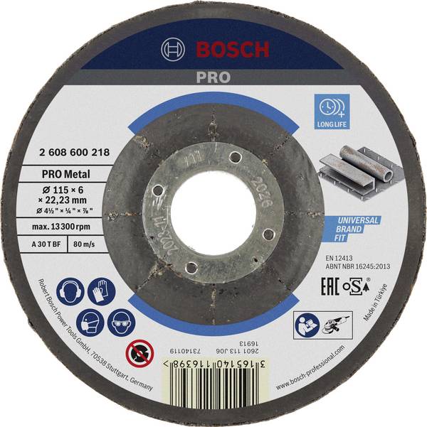 Bosch Accessories Bosch Power Tools 2608600218 Grinding disc (off-set) 115 mm 1 pc(s) Steel