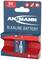 'Ansmann Alkaline Battery, 9V, in blue and red packaging.'
